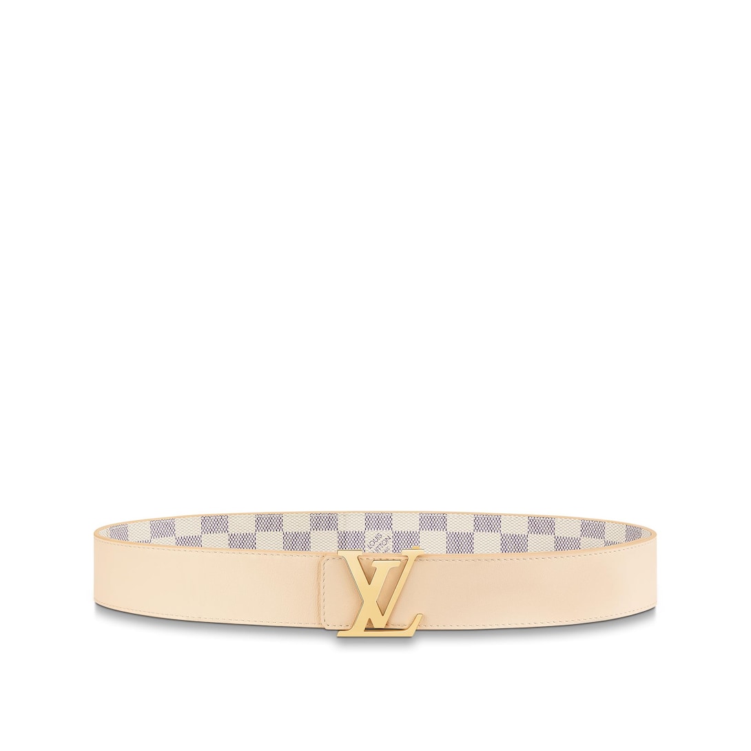 LOUIS VUITTON　ルイヴィトン　ベルト　アズール　ダミエ　85/34 LV Initials 40MM Reversible Belt Damier Azur Canvas - Accessories